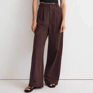 Madewell Harlow Wide-Leg Pant in Brown